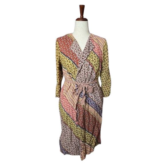 Cabi Poet Patchwork Open Front Waist Tie Kimono Jacket XS #5664 Long Boho Floral - Picture 1 of 8